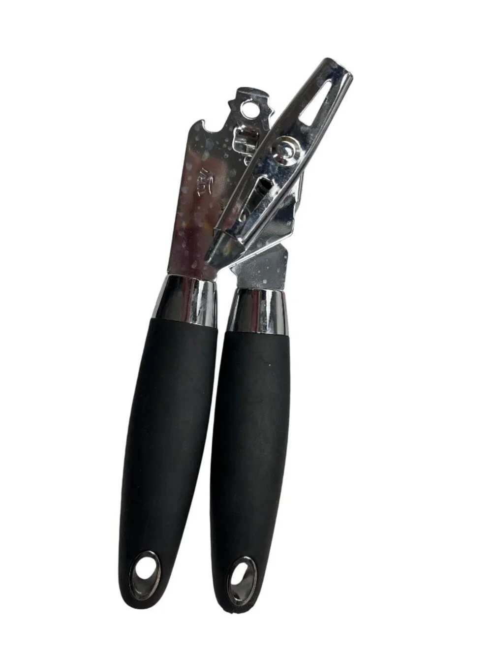 Heavy-Duty Manual Can Opener With Black Non-Slip Handles/Stainless Steel Blades